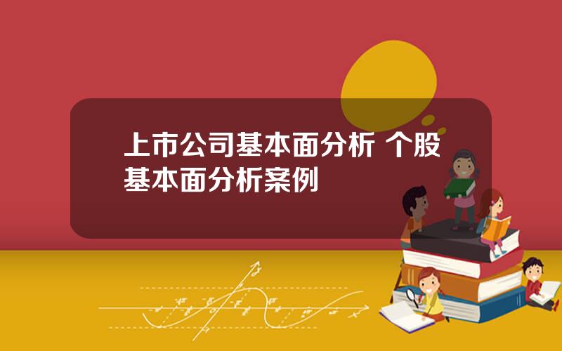 上市公司基本面分析 个股基本面分析案例